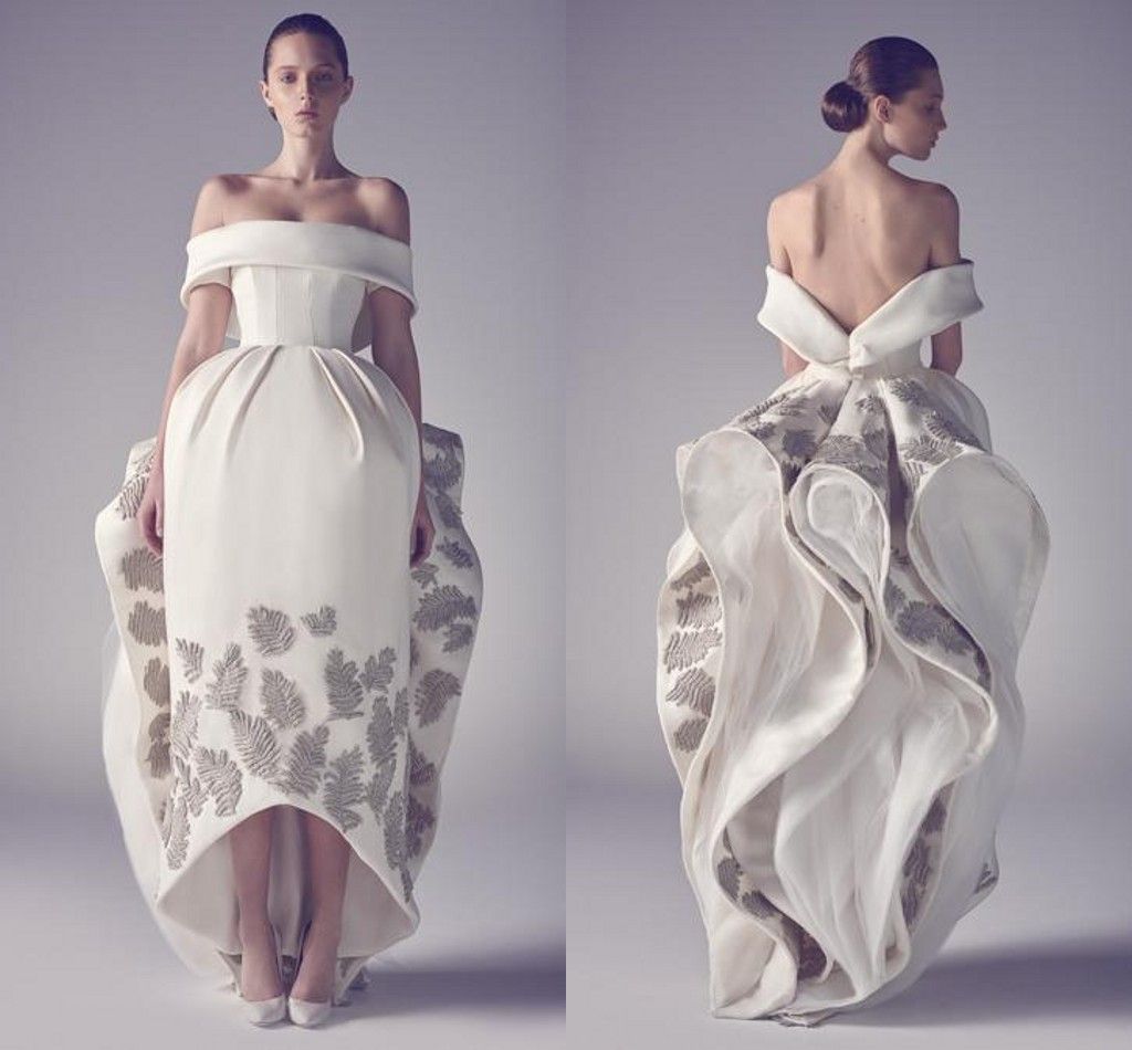 one shoulder designer dress