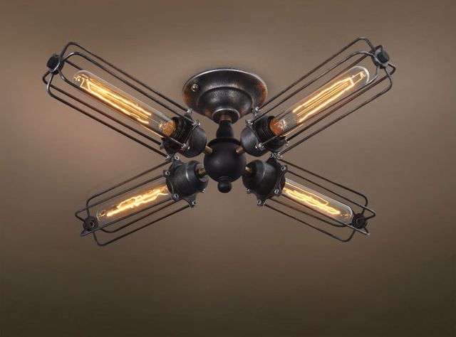Industrial Ceiling Fan With Cage