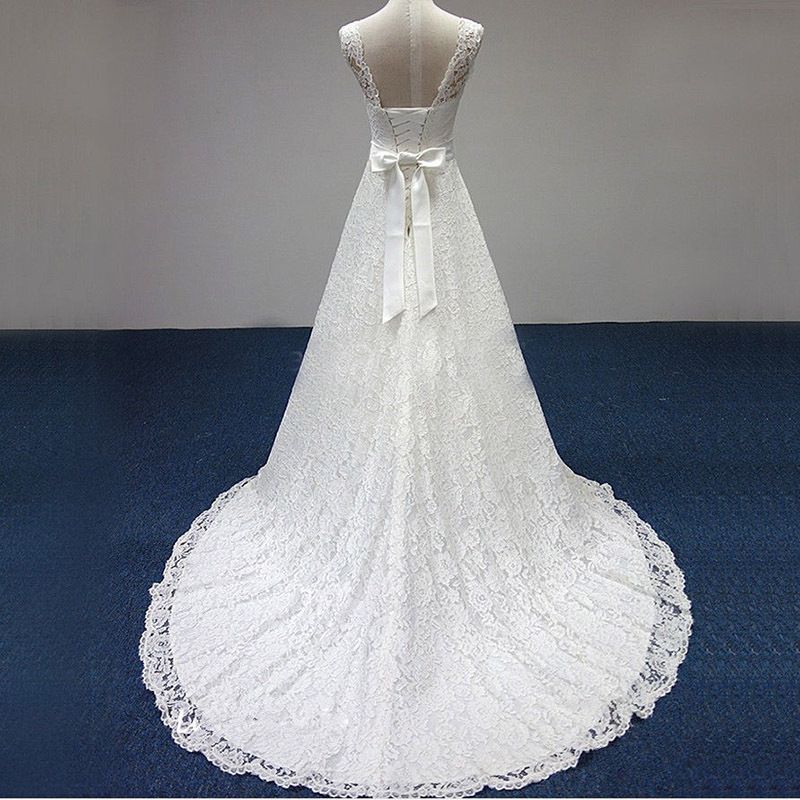 Discount2016 Real Sample Arabic A Line Wedding Dresses Scoop Neck ...