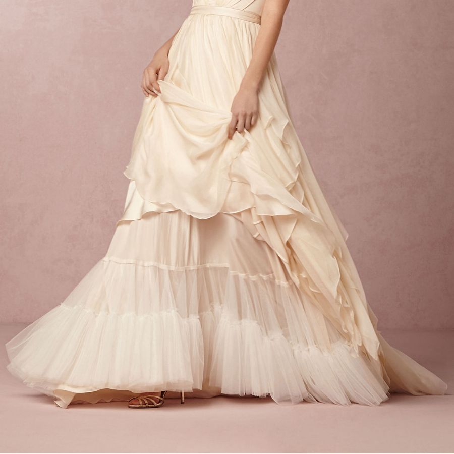 Cascada Wedding Petticoat Soft Tulle Floor Length Bridal Slip Skirt For