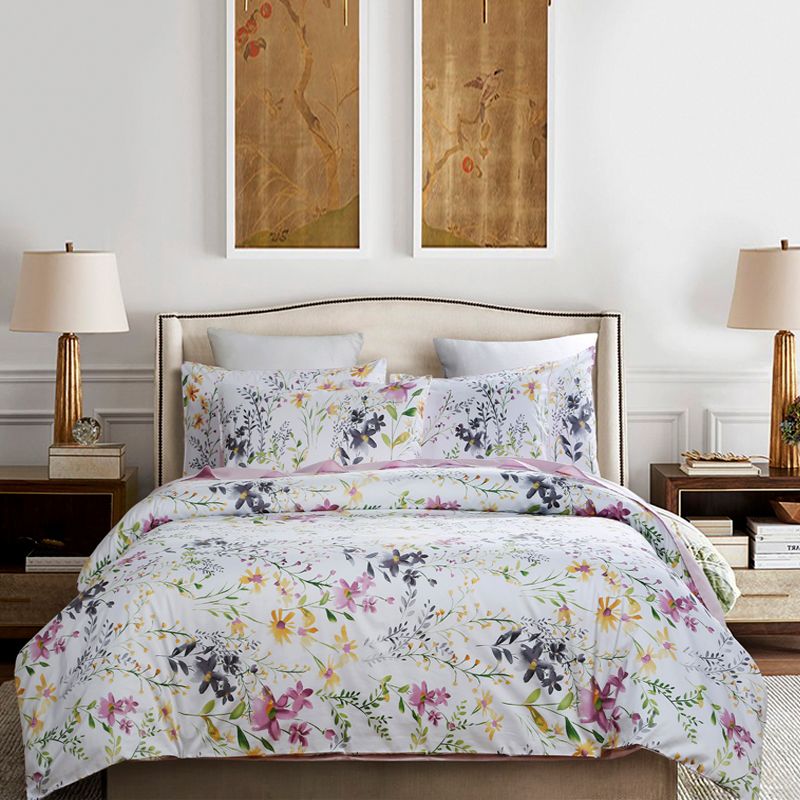 Luxury Satin Bed Linen Egyptian Cotton Bedding Set King Queen Size Luxury Satin Bed Linen Egyptian Cotton Bedding Set King Queen Size High Quality Printing Sheet Pillowcases Duvet Cover Comforter