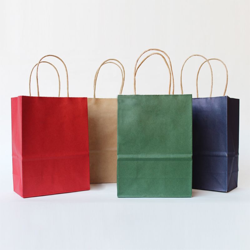 15*8*21cm Small Brown Paper Bags With Handles Wholesale 30th Birthday ...