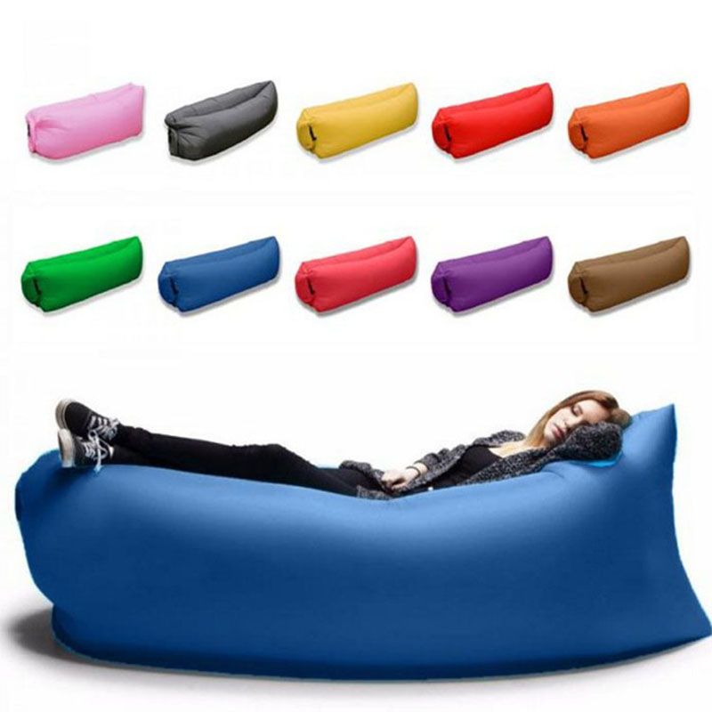Colorful Fast Inflatable Sleep Bag Quick Open Lazy Sleeping Bed Folding Sofa Outdoor Hiking