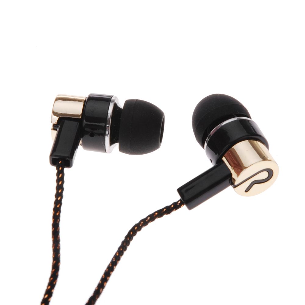 Écouteurs intra-auriculaires Écouteurs Casques Isolation du bruit Stéréo 1.1 M Réfléchissant Tissu de fibre Ligne Métal Écouteurs 3.5mm Jack Standard