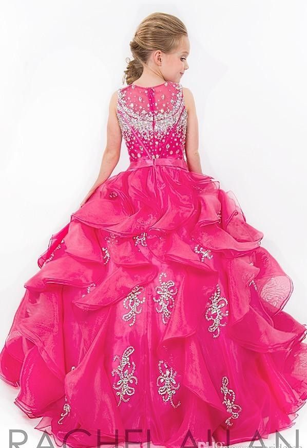 Cute Glitz Little Girls Pageant Dresses Children Princess