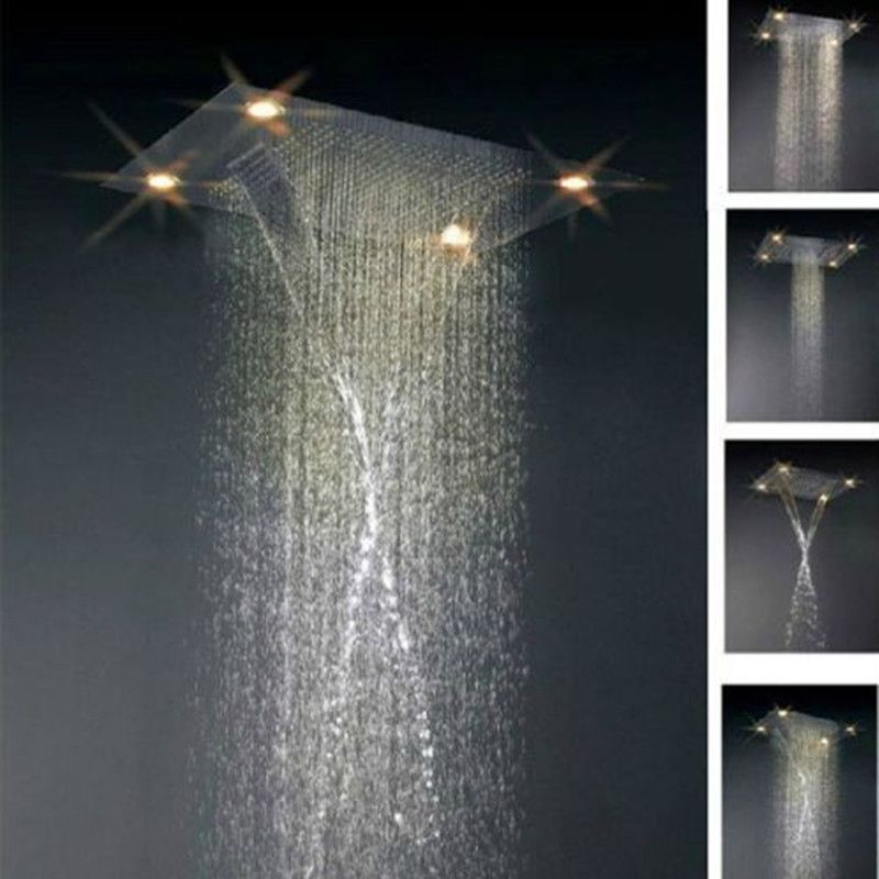 online cheap large rain shower led shower head faucet luxury bathroom set ceiling waterfall colorful rainfall super shower head remote control by cnmall - Luxury Rain Showers online cheap large rain shower led shower head faucet luxury bathroom set ceiling waterfall colorful rainfall super shower head remote control by cnmall - Luxury Rain Showers