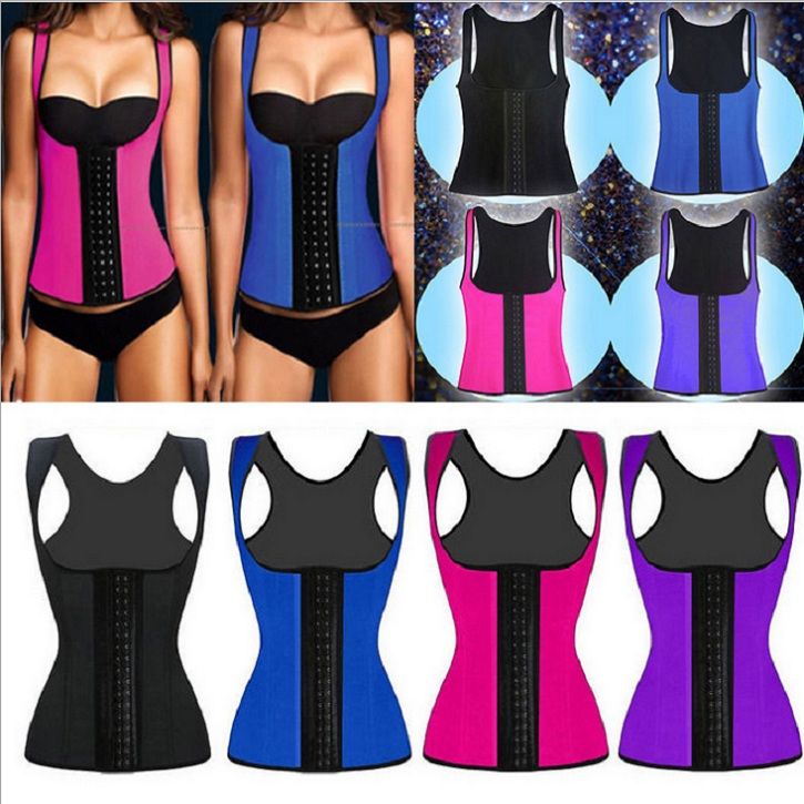 discount new latex waist cincher vest chest binder body shaper for plus size waist cincher vest