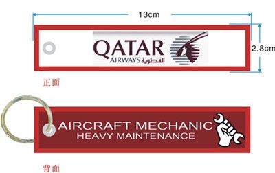 Qatar Airways Aircraft Mechanic Heavy Maintenance Custom Logo Embroidery Fabric Keychain 13x2 8cm Car Keys Remote Car Keys Replacement From Crewbaggage 85 05 Dhgate Com