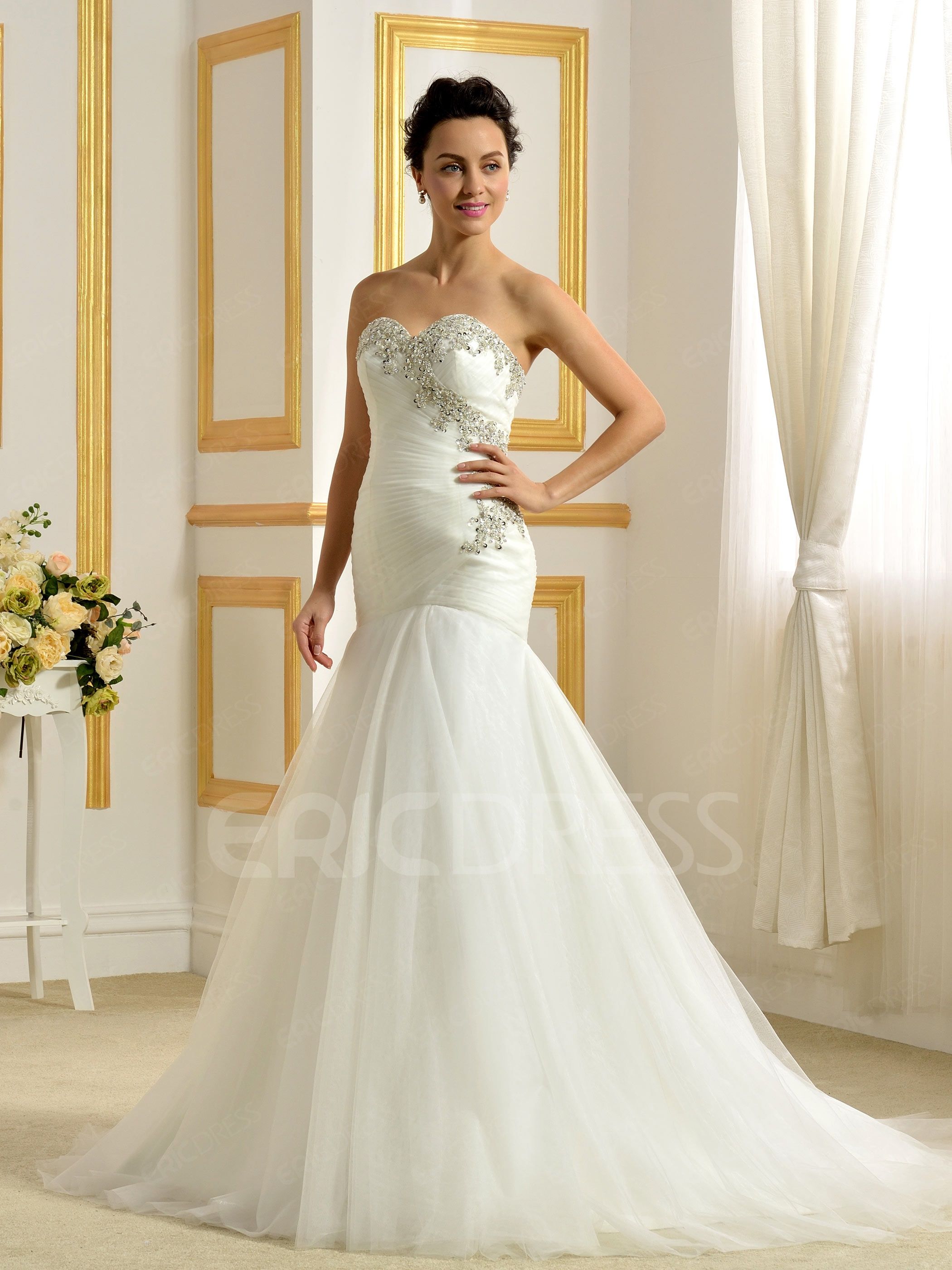 NWD123 2018 Fashionable Of Bride Beading Crystal Fish Tail ...