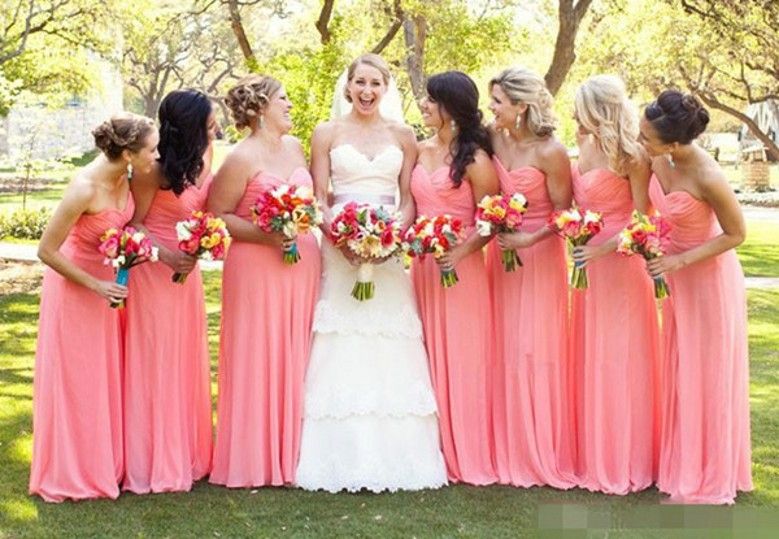 bright pink bridesmaid dresses uk