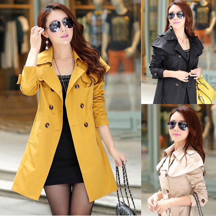 2017 New 2015 Women'S Trench Coat Women Long Winter Coats Khaki See larger image - 2017 New 2015 Women'S Trench Coat Women Long Winter Coats Khaki