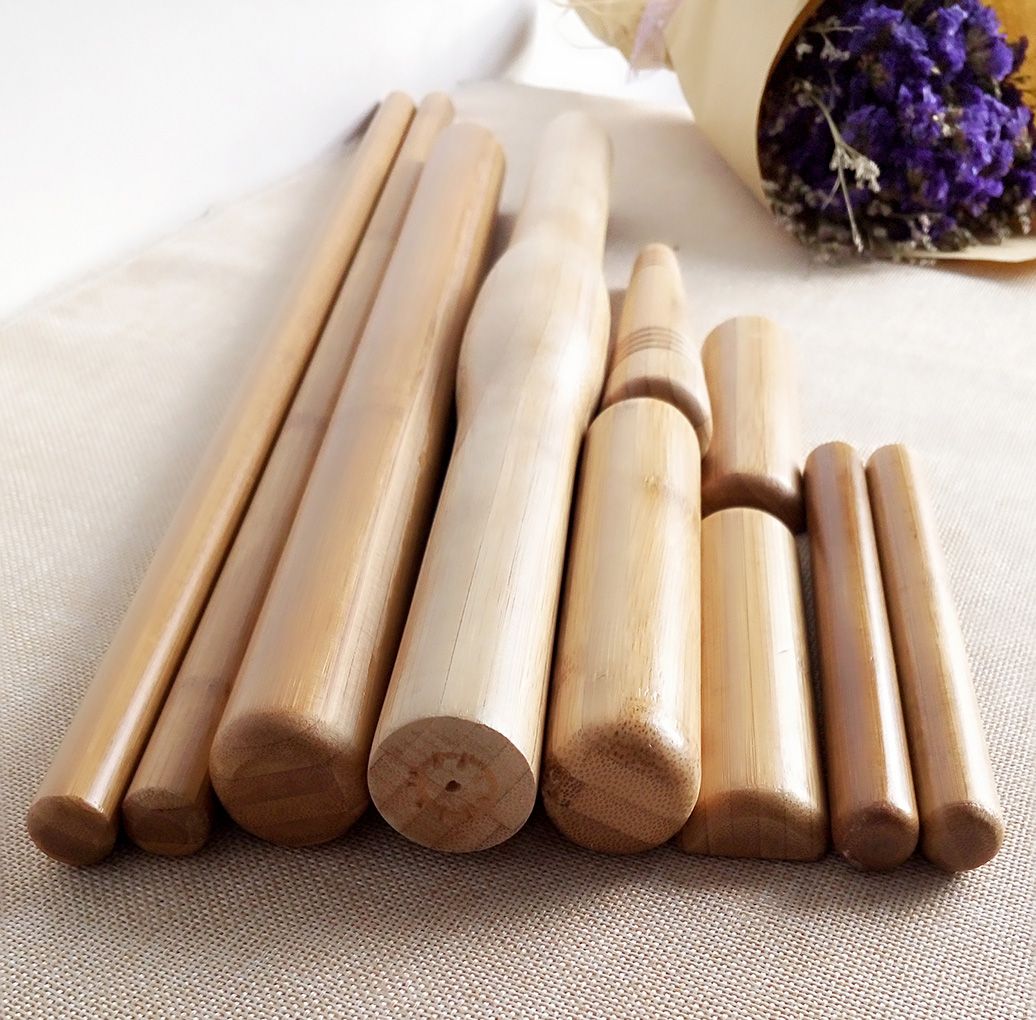 100 Bamboo Body Massager Pole Massage Stick Water Proof Wood Craft