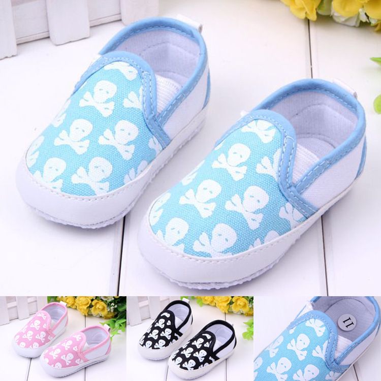 Best Baby Skull Printed Casual Shoes Infant Toddler Canvas Shoes First ...