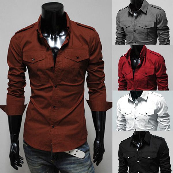 Men's Casual Longsleeved Shirt Mens Fashion Luxury Stylish Casual