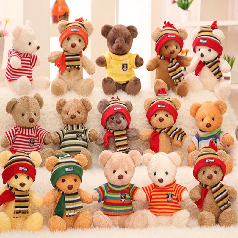 30cm Teddy Bears Plush Toys Small Cute Baby Stuffed Bears Dolls ...