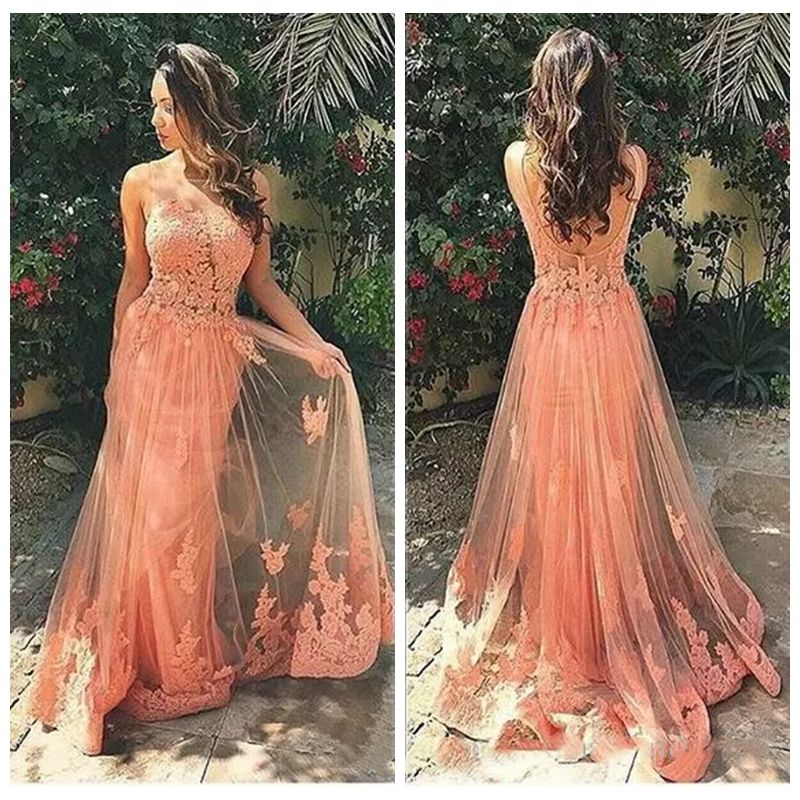 Prom Dresses with Sheer Overlay