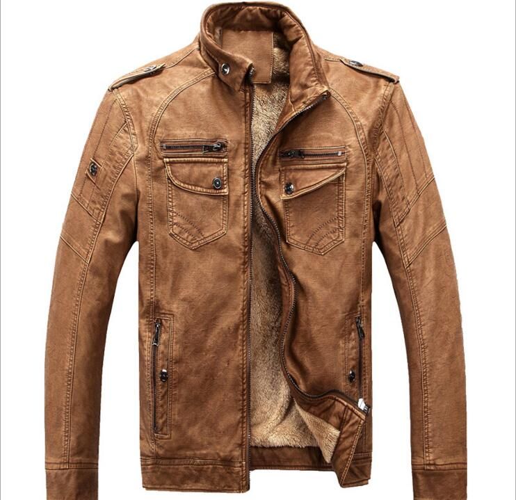 2019 Men S Leather Jackets Spring And Autumn Black Jacket Men S Leather Jackets Spring And Autumn Black Jacket For Faux Coats Loose Big Size Pu Overcoats