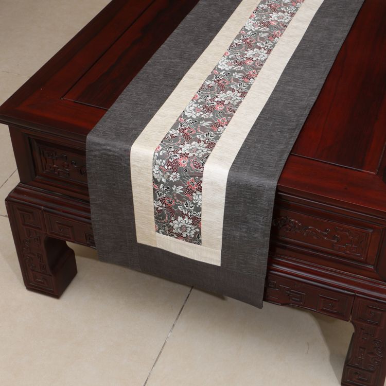 Handmade European Patchwork Table Runners Elegant Rustic High End Silk