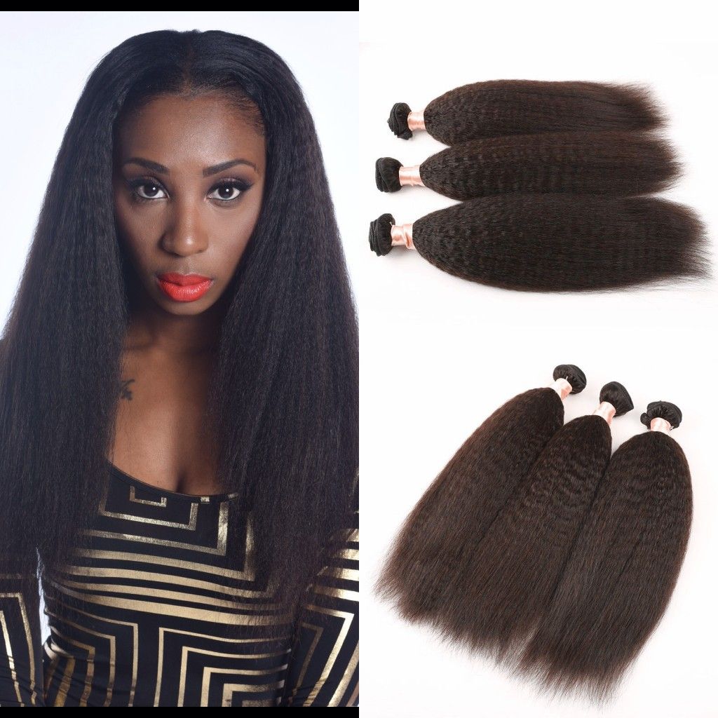 Mongolian Pure Coarse Yaki Human Hair Extensions Virgin Mongolian