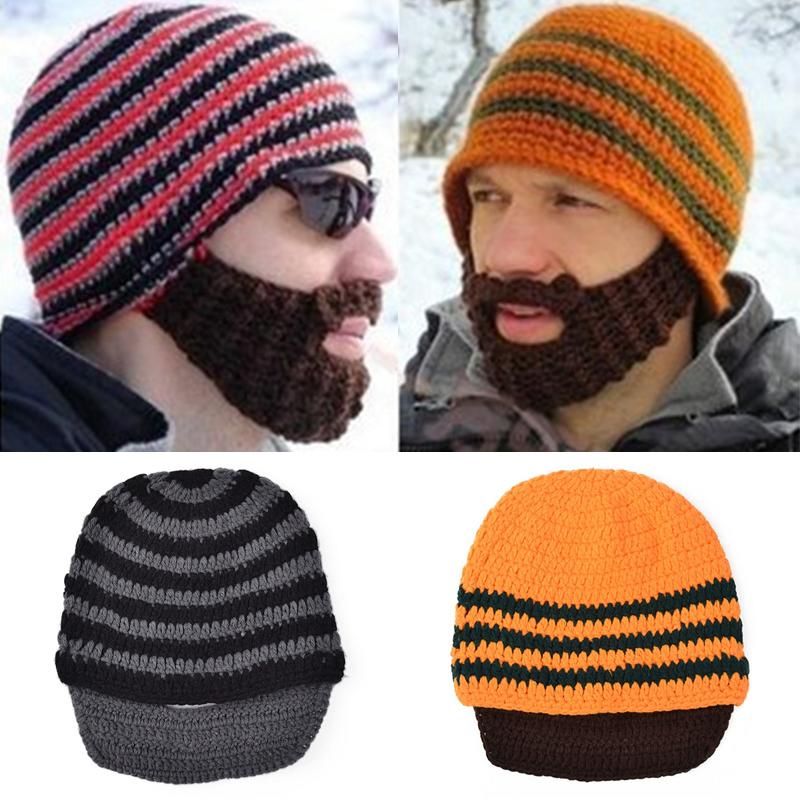 knit cap with beard
