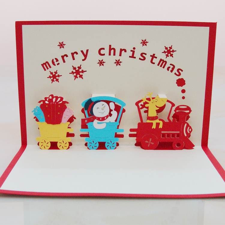 Christmas Train With Snowman 3d Handmade Decoration Pop Up Paper Laser Cut Greeting Cards Crafts Kirigami Birthday Christmas Train With Snowman 3d Handmade Decoration Pop Up Paper Laser Cut Greeting Cards Crafts Kirigami Birthday