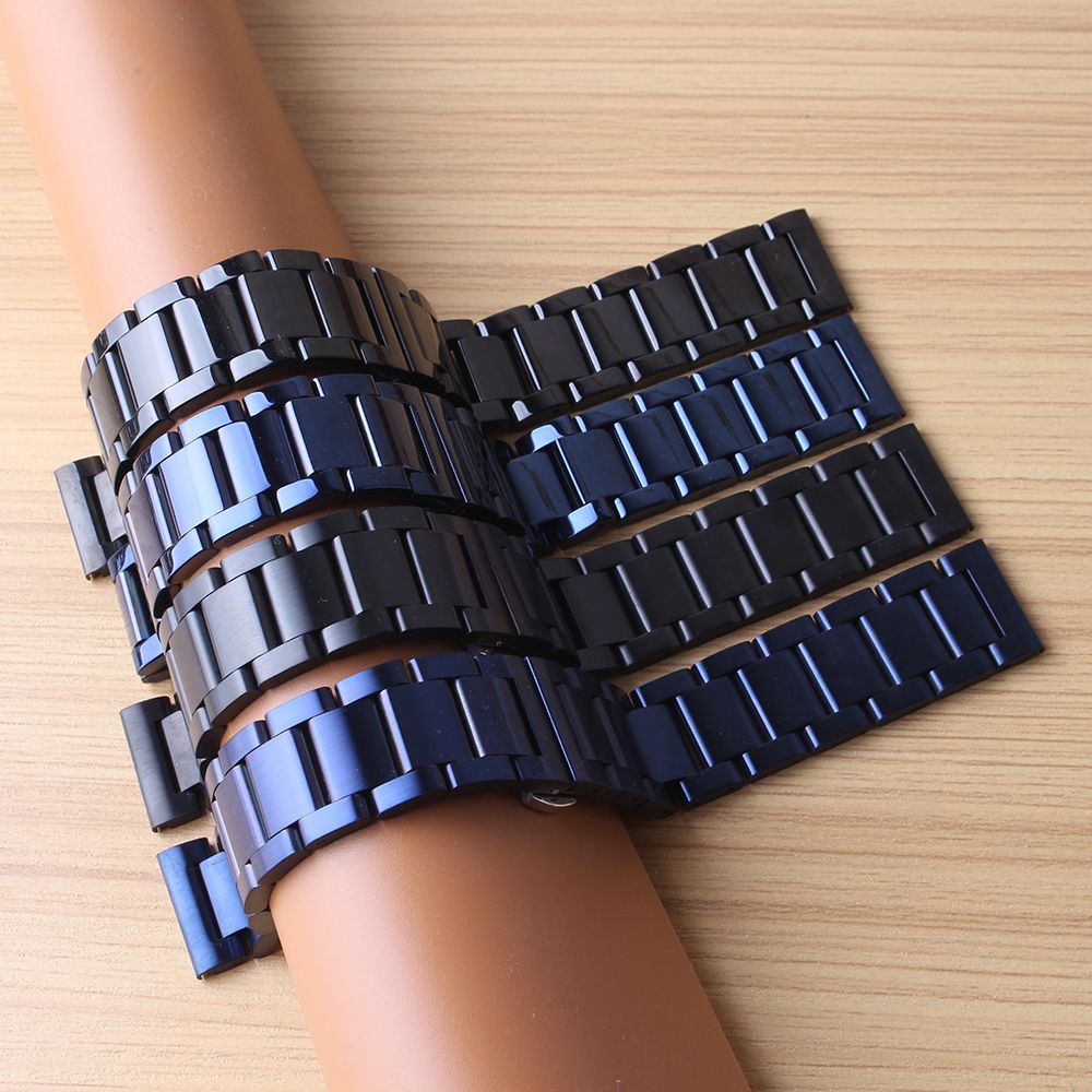 blue metal watch band