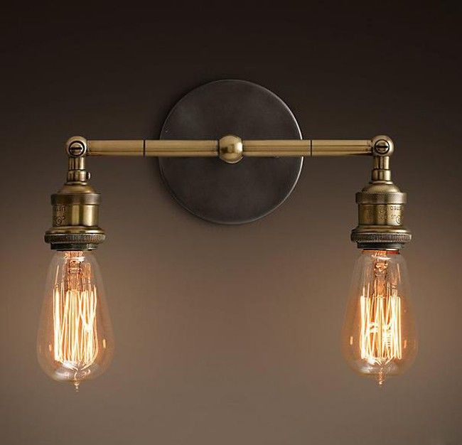 2018 Nordic Loft Vintage Re Edison Double Wall Sconce Lamps 2018 Nordic Loft Vintage Re Edison Double Wall Sconce Lamps Industrial Bathroom Bar Mirror Bedside Home Decor Lighting Fixture From Larry1855