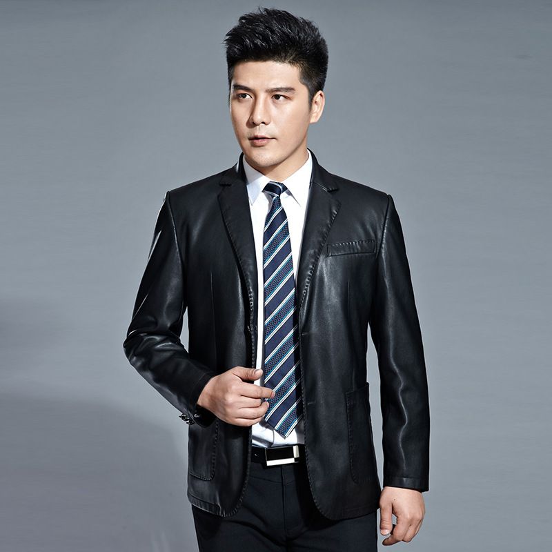 Montagut 2018 Spring New Men S Leather Suit Collar Casual Jacket Sheep Skin Coat Male