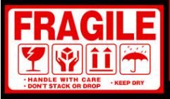 fragile stickers goods stacked drop 2000pcs logistics gently pressure express labels international larger