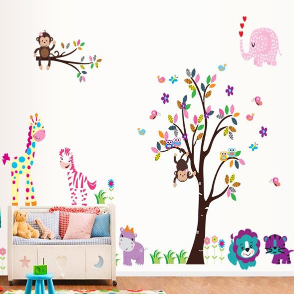 Tree Branch Wall Art monkey on colorful tree branch wall art mural decal decor monkey Tree Branch Wall Art monkey on colorful tree branch wall art mural decal decor monkey