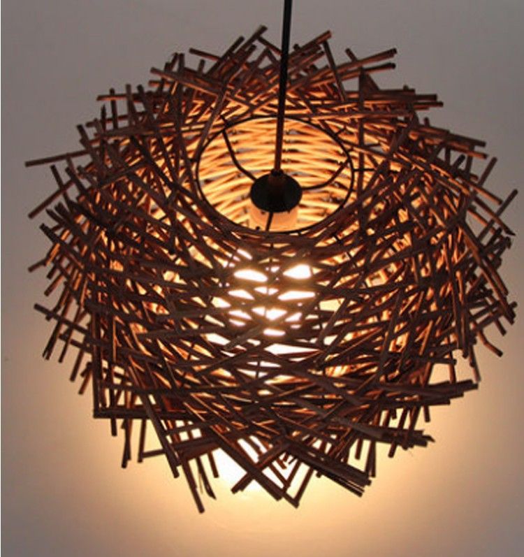 rattan beleuchtung rattan lounge großhandel d50cm moderne hand made vogel nest reiner rattan holzstab pendelleuchte suspension licht hause beleuchtung original farbe kaffee von rattan beleuchtung rattan lounge großhandel d50cm moderne hand made vogel nest reiner rattan holzstab pendelleuchte suspension licht hause beleuchtung original farbe kaffee von