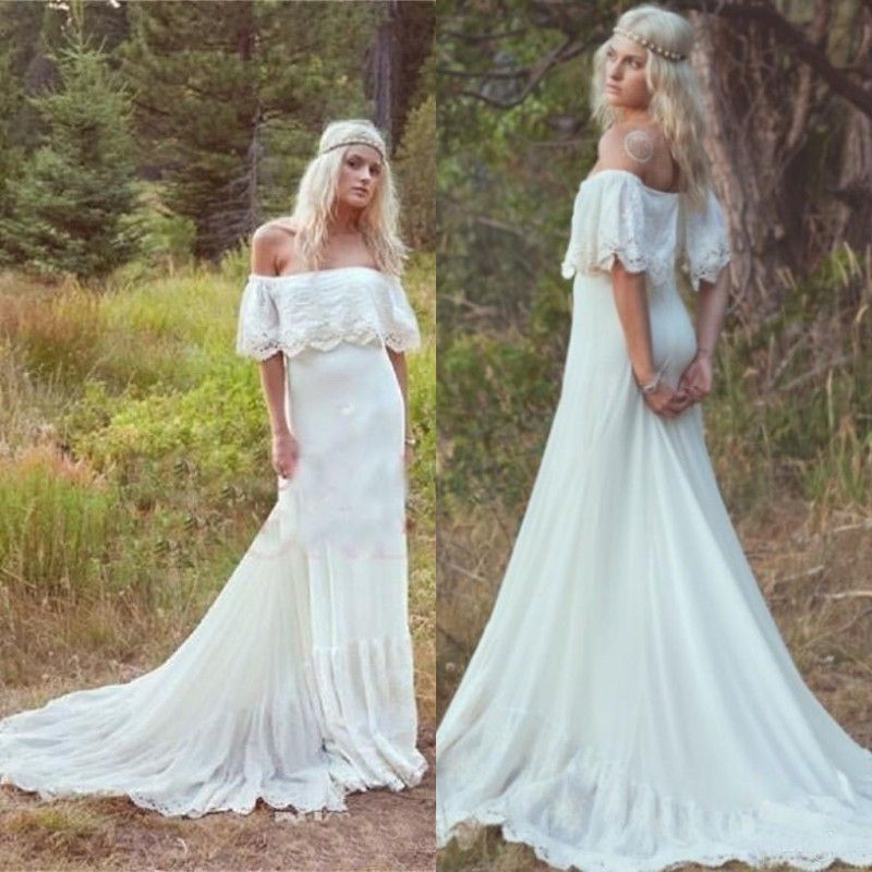 vintage hippie wedding dress
