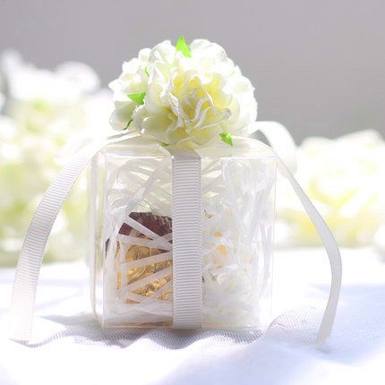 2018 New Wedding Favor Boxes Transprent Plastic Box With Elegant