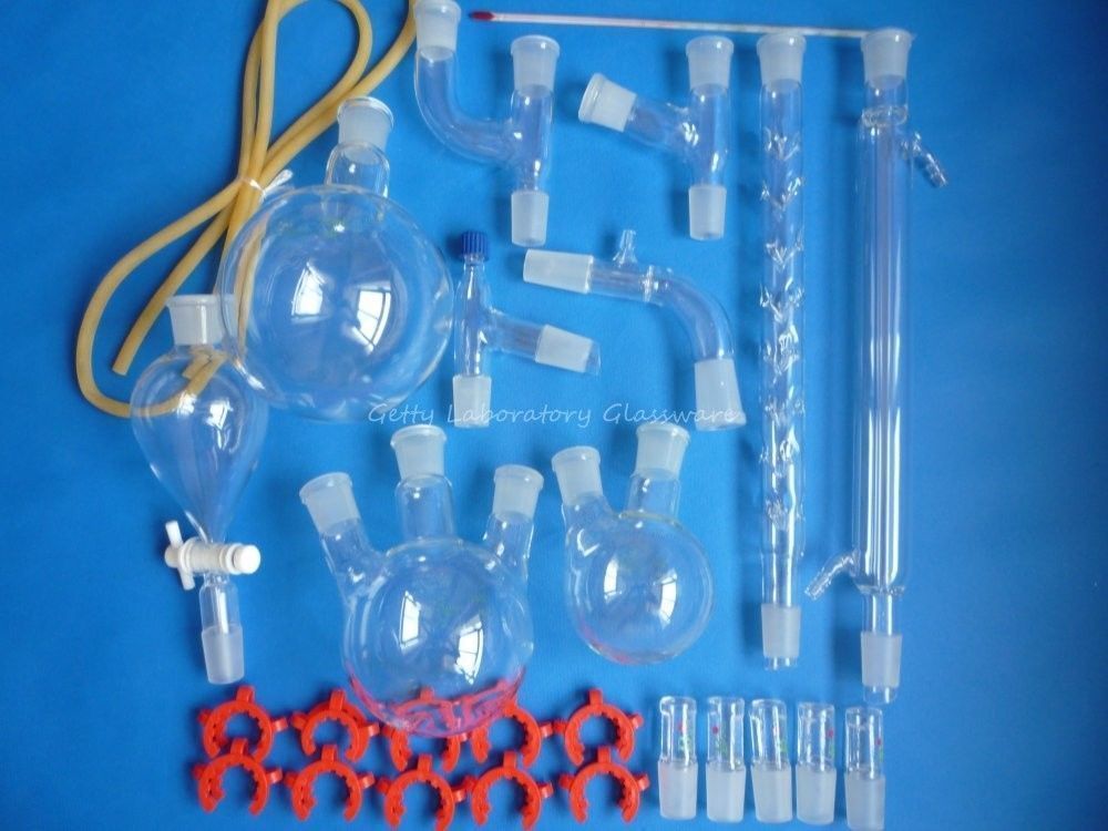2019 Chemistry Laboratory Glassware Kit, All 24/40 Joint Lab Glassware