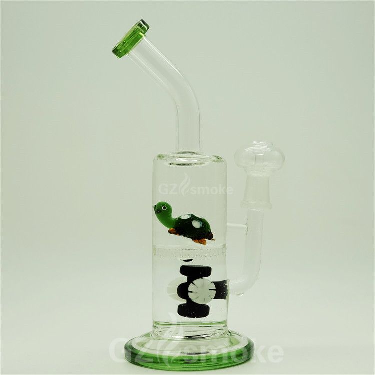 2021 2 Functions Layer Filter Glass Water Bong With Colorful Diffuser