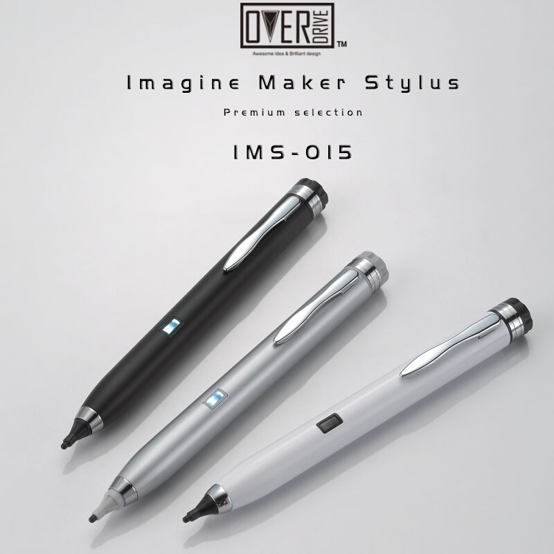 2019 Wholesale OVERDRIVE Active Capacitive Stylus Pen Metal Screen Black Stainless Steel Touch Up Pen Samsung