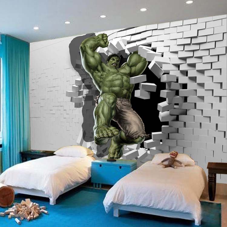 3d Hulk Fist Wall Sticker Superhero Avengers Wall Decals Kids Boys Room Decor 3d hulk fist wall sticker superhero