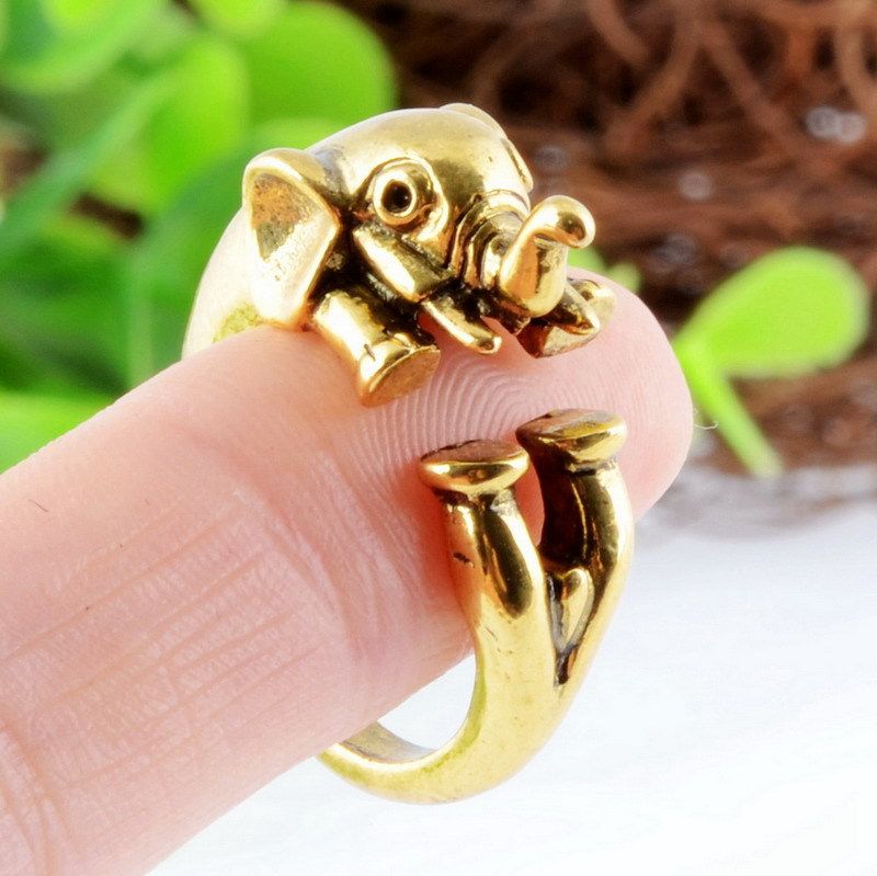Hot Sale  Summer Style Elephant  Animal Wrap Rings  For Women 