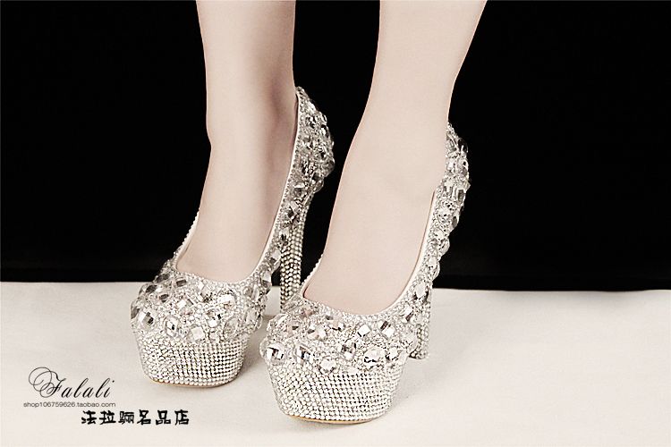 silver t bar wedding shoes