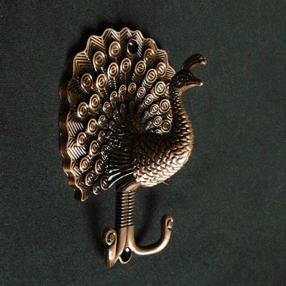 2019 Peacock Decorative Wall  Hook  Metal Wall  Hooks  Antique 