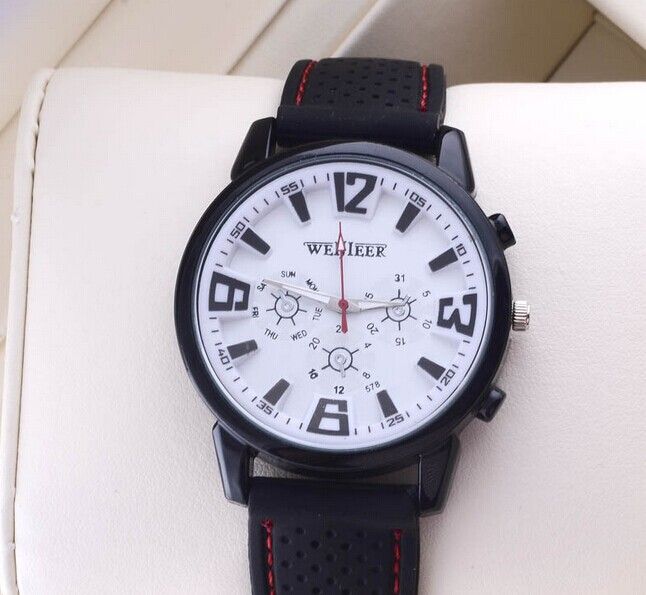 Weijieer Watch Cool Black For Military Pilot Aviator Army Style Silicone For Watches Men Boy Luxury Analog Outdoor Sport Racing Wrist Watch Watch Buy Buy A Watch From Bigbangcx 2 44 Dhgate Com