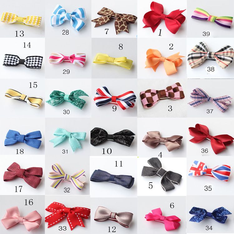 Baby Girls Bowknot Hairpin Barrettes Children Christmas Hair Clip Kids ...