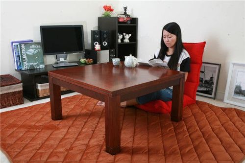2020 Japanese Style Kotatsu Table Square 90cm Walnut Finish Living