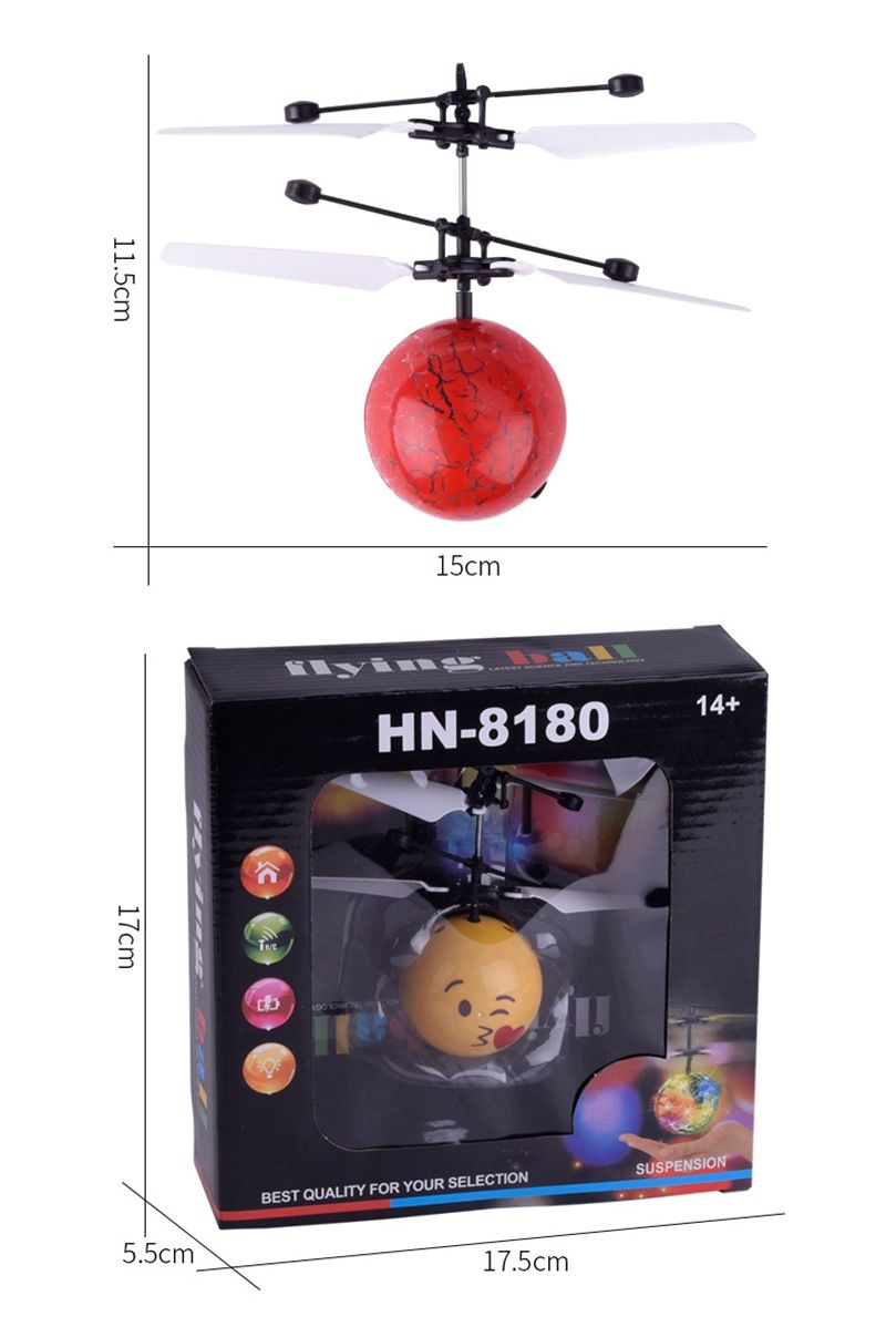 3 أنواع الخشخشة الكريستال rc تحلق الكرة تحسس الحمراء تحريض البسيطة الطائرات الصمام اللمعان ضوء التحكم عن ufo اللعب مع حزمة البيع