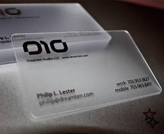 transparent pvc business card semi clear translucent see through