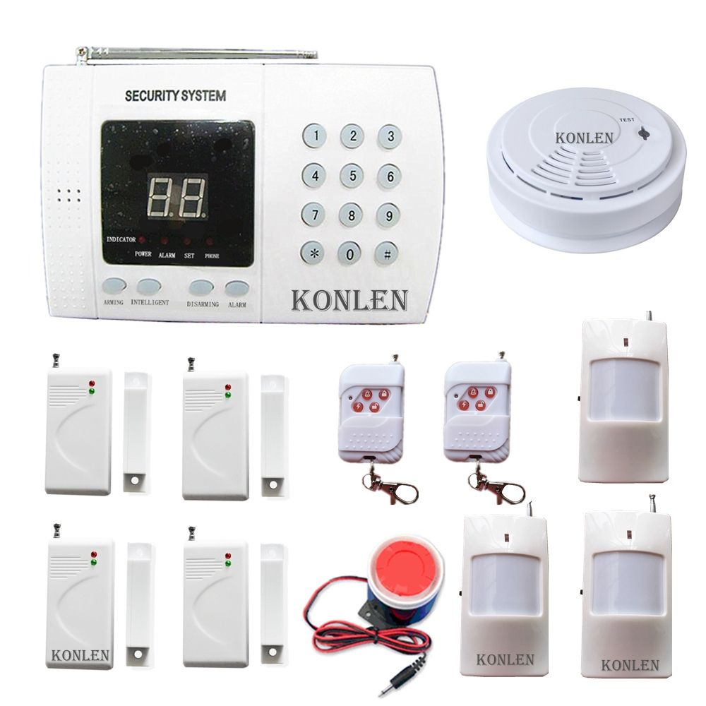 pstn house alarm systems security home wireless 99 zones with smoke