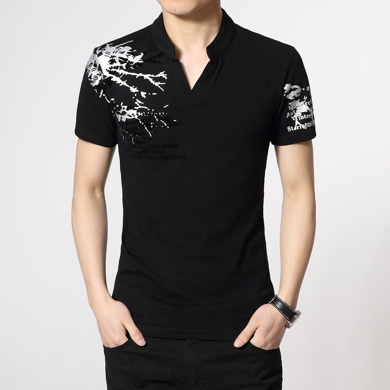 Summer New Arrival Mens' Short Sleeved T Shirt Turn Down Collar Big ...