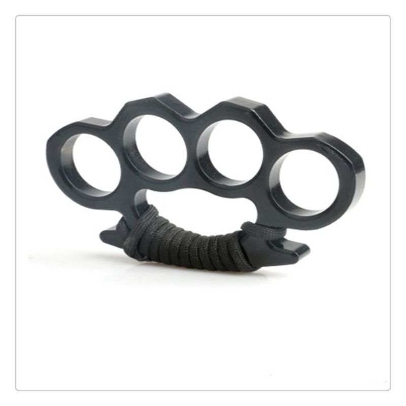 2021 New Self Defense Gear Silver And Black Thin Steel Brass Knuckle