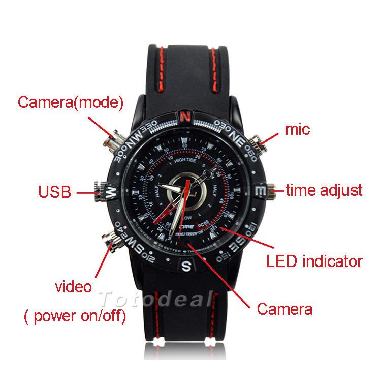 hidden camera wrist watch