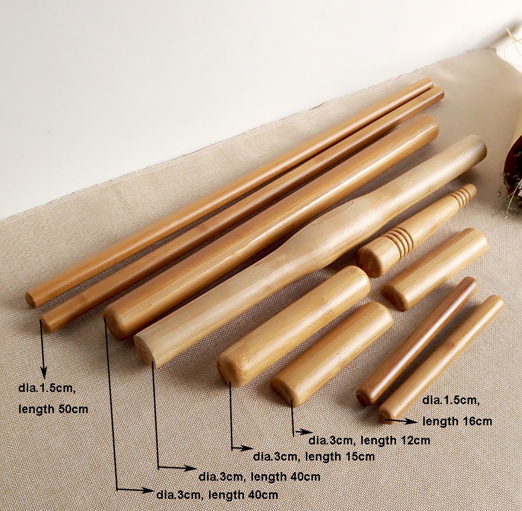 100 Bamboo Body Massager Pole Massage Stick Water Proof Wood Craft